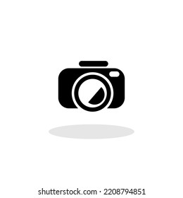Icono vector de cámara fotográfica. Símbolo de cámara para su sitio web
