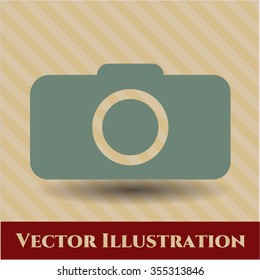 Photo camera vector icon or symbol