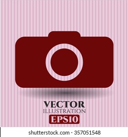 Photo camera vector icon or symbol
