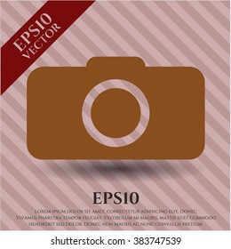 Photo camera vector icon or symbol