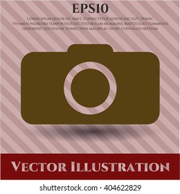 Photo camera vector icon or symbol