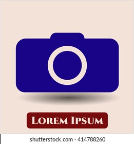 Icono o símbolo del vector de cámara fotográfica