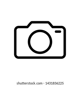Photo camera vector icon trendy design template illustration.