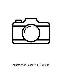 Photo camera vector icon trendy design template illustration.
