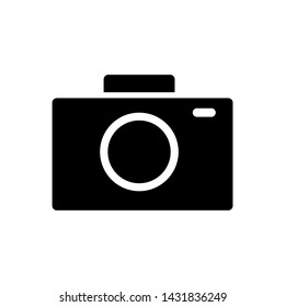 Photo camera vector icon trendy design template illustration.