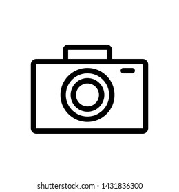 Photo camera vector icon trendy design template illustration.