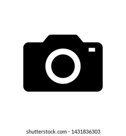 Photo camera vector icon trendy design template illustration.