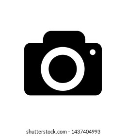 Photo camera vector icon trendy design template illustration.