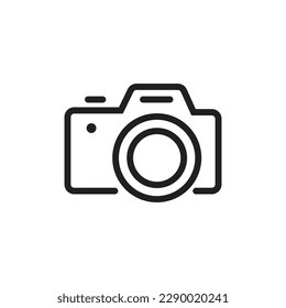 Photo Camera vector Icon in trendy flat style isolated on white background. Camera symbol for your web site design, logo, app, UI. Editable stroke. Vector illustration, EPS10