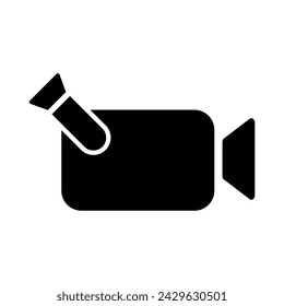 Photo camera vector icon. with a white background