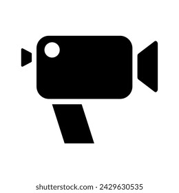 Icono de vector de cámara de fotos. con fondo blanco