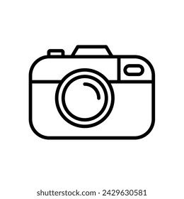 Fotokamera Vektor-Symbol. mit einem weißen Hintergrund
