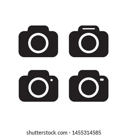 Photo camera vector icons, set of bold icons