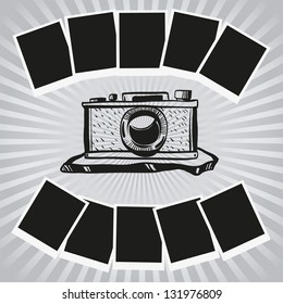 Photo camera, vector illustration