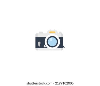 Photo camera vector isolated emoji icon. Photo camera emoticon