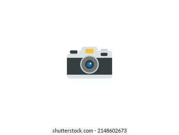 Photo camera Vector Isolated Emoticon. Photo camera Icon