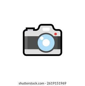 Photo camera Vector Isolated Emoticon. Photo camera Icon
