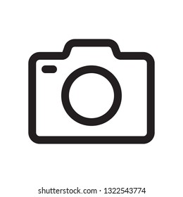 Photo camera vector line icon