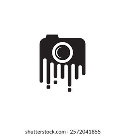 Photo camera vector logo icon