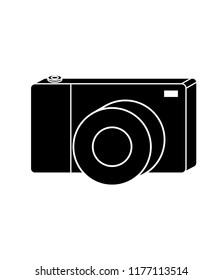 Photo camera vector symbol or sign isolated design