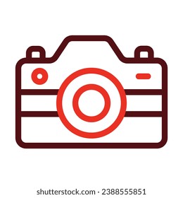 Photo Camera Vector Thick Line Two Color Icons For Personal And Commercial Use.

