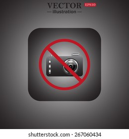 photo camera, web icon. vector design