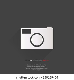 Photo camera web icon,flat design