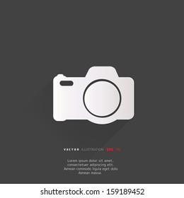 Photo camera web icon,flat design