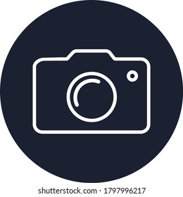 Photo camera web vector icon