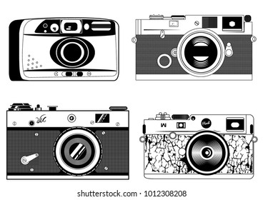 photo cameras black and white