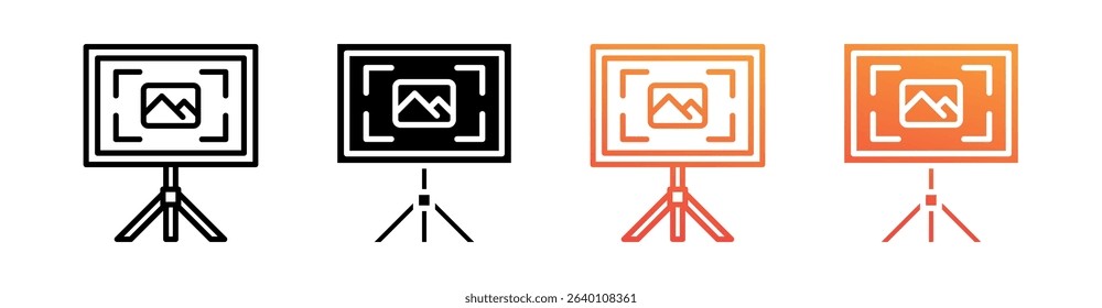 Photo Capture Multi Style Icon Set Vector