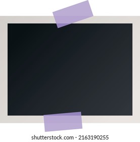 Photo card template. Scrapbook album blank mockup