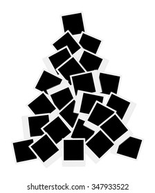 Photo cards christmas tree. Vector Illustration