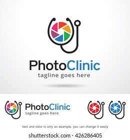 Photo Clinic Logo Template Design Vector 