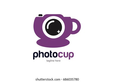 Photo Coffee Cup Logo Template Design Vector, Emblem, Design Concept, Creative Symbol, Icon