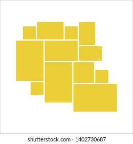Photo collage blank template. Vector illustration