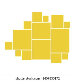 Photo collage blank template. Vector illustration
