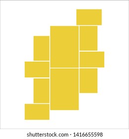 Photo collage blank template. Vector illustration