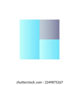 Photo collage flat gradient color ui icon. Composite photograph. Photomontage. Image editor instrument. Simple filled pictogram. GUI, UX design for mobile application. Vector isolated RGB illustration