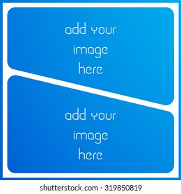 photo collage frame, empty frame with places for design,  vector template