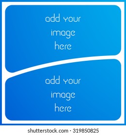photo collage frame, empty frame with places for design,  vector template