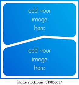 photo collage frame, empty frame with places for design,  vector template