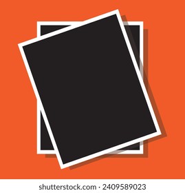 Photo collage frames template for interior design. Vector collage layout for photo montage. Retro photo frames with shadow isolated 