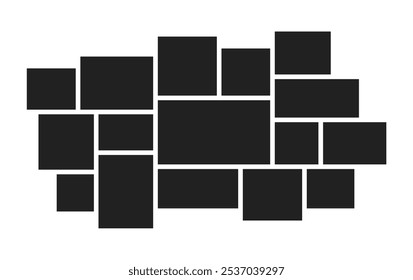 Foto Collage Rahmen Vorlage für die Innenausstattung. Vektorcollagen-Layout für Fotomontage.