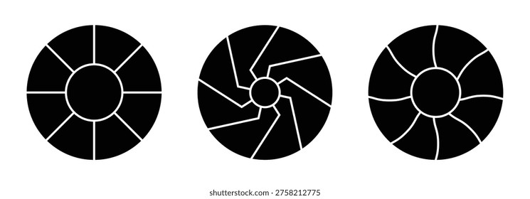 Photo collage with Geometric circle. Abstract circular photo frame collage design. picture wall album for abstract background, business, collage art, digital photo, papers. Vector illustration. EPS 10 