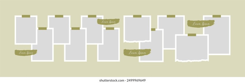 Photo collage Hand drawn moodboard template