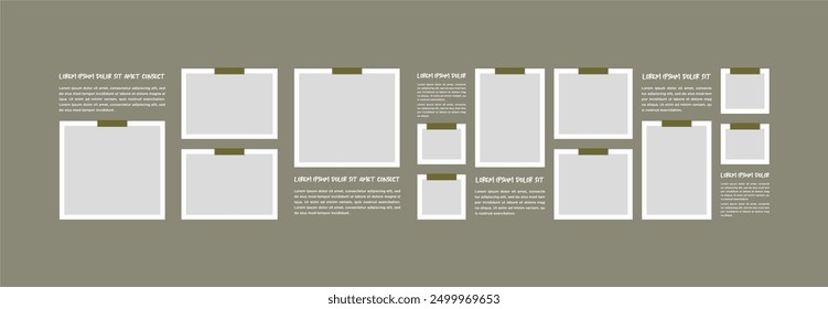 Photo collage Hand drawn moodboard template