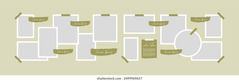Photo collage Hand drawn moodboard template