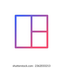 Photo collage pixel perfect gradient linear ui icon. Composite photograph. Image editor instrument. Line color user interface symbol. Modern style pictogram. Vector isolated outline illustration