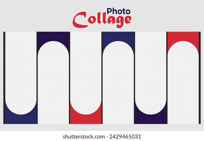 Photo Collage Round Minimal design for corporate and business photo maker, Photo Frame